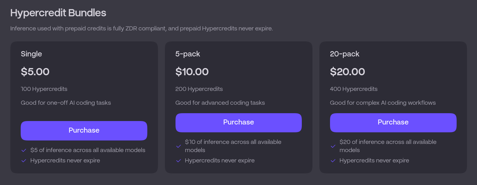 prepaid credits